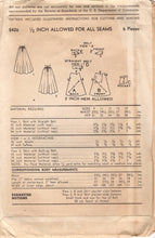 1950's Advance Flared Full Skirt Pattern with Patch Pockets - Waist 27" - No 5426