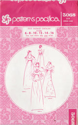 1970's Patterns Pacifica Empire Waist Dress Pattern - Bust 30.5-38" - No. 3068