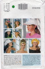 1990's Butterick 13 Varieties of Hats Pattern - One Size - No. 5948