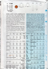 1980's Butterick Pullover or Zip Front Sweatershirt, Sweatpants or Shorts Pattern - Bust 30.5-36" - no. 4118