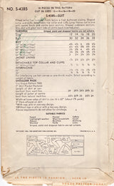 1950's Vogue Special Design Two Piece Suit Dress Pattern - Bust 32" - No. S-4385