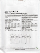 1960's Butterick REPRODUCTION Dolman Sleeve Sheath or Fit and Flare Dress Pattern - Bust 36-44" - No. B6242