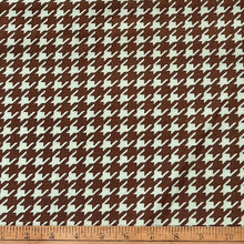 1970’s Mustard Mint and Brown Houndstooth Fabric - BTY