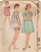 1950's McCall's Nightgown Pattern - Bust 32" - No. 3206