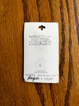 1980’s La Mode Purple Pearlescent Plastic Button - Set of 2 - 3/4” - on card