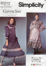 1970's Simplicity REPRODUCTION GUNNE SAX Blouse and Skirt Pattern - Bust 30.5-36" - No. S3212