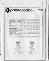 1980's Patterns Pacifica MuuMuu Dress with Pleated Collar Pattern - Bust 30.5-40" - No. 3213