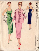 1950's McCall's Sheath Dress with Thin Straps Dress and Jacket Pattern - Bust 32" - No. 3219