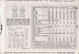 1950's Simplicity Shirtwaist Dress with Inverted pleated Skirt and Optional Cut-away Neckline with Trim - Bust 29" - No. 3687