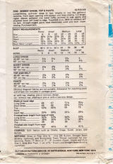 1970's Butterick by KENZO Pullover Top or Dress in Two Lengths and Pants Pattern - Bust 38-40" - No. 3340