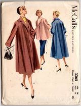 1950's McCall's Swing Coat in Two Lengths - Bust 32" - No. 3365