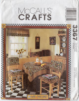 2000’s McCall’s Crafts Kitchen Decor Pattern, Apron, Placemats, Chair Cushions, Window Treatments, Tablecloths - Mary Engelbreit - No. 3367