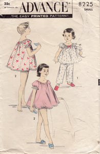 1950's Advance Child's Two Piece Pajama set - Chest 21-23" - No. 8458