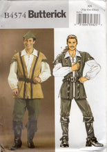 2000's Butterick Adult Robin Hood and Pirate Costume includes Shirt, Pants, Vest and Hat Pattern - Chest 46-56" - No. B4574