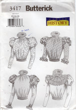 2000's Butterick Making History Costume Collection Victorian Blouses Pattern - Bust 34-38" - No. 3417