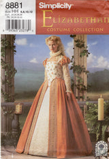 1990's Simplicity Elizabethan Costume Collection Pattern - Bust 30.5-34" - No. 8881