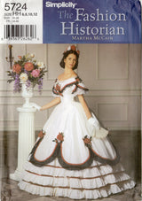2000's Simplicity Fashion Historian Costume Ball Gown Pattern - Bust 30.5-34" - No. 5724