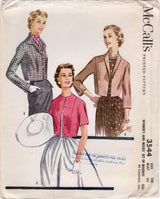 1950's McCall's Set of Bolero Jacket Pattern - Bust 38" - No. 3544