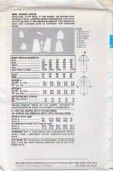 1970's Butterick Empire Waist Dress Pattern with Pockets  - Bust 38" - No. 4588