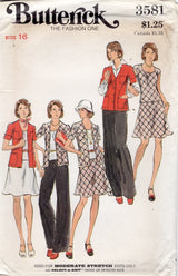 1970's Butterick Sweater, Blouse, Skirt and Pants Pattern - Bust 38" - No. 3581