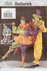2000's Butterick Clown Jumpsuit, Skirt, Hat and Ruff pattern - Bust 30-40" - No. 3598