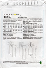 2010's Butterick Princess Seam Sheath Dress with Tucked Front pattern - Bust 36-44" - No. 5849