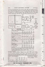 1960's Butterick Centennial and Square Dance Dress Pattern and Bonnet - Bust 34" - No. 9584