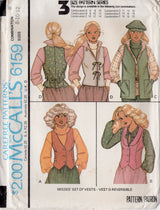 1970's McCall's Set of Vests pattern - Bust 31.5-34" - No. 6159