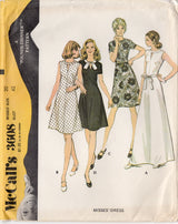 1970's McCall's Midi or Maxi Dress Pattern with Slit Neckline - Bust 42" - No. 3608