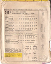 1970's McCall's One Piece Midi or Maxi Dress with Scoop Neckline and Patch Pockets - Bust 47" - No. 3184