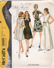 1970's McCall's Midi or Maxi length Dress with Keyhole Neckline - Bust 45" - No. 3609