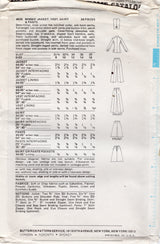 1970's Butterick Jacket, Vest, Skirt and Pants Pattern - Bust 38" - No. 4526