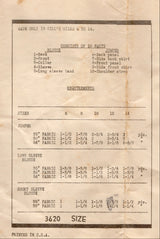 1940's American Weekly Child's Pinafore Dress and Blouse Pattern - Chest 24" - No. 3620