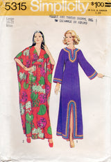 1970's Simplicity Caftan Dress Pattern - Bust 38-40" - No. 5315