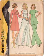 1970's McCall's Midi Dress and High Waisted Pants Pattern - Bust 45" - No. 3746