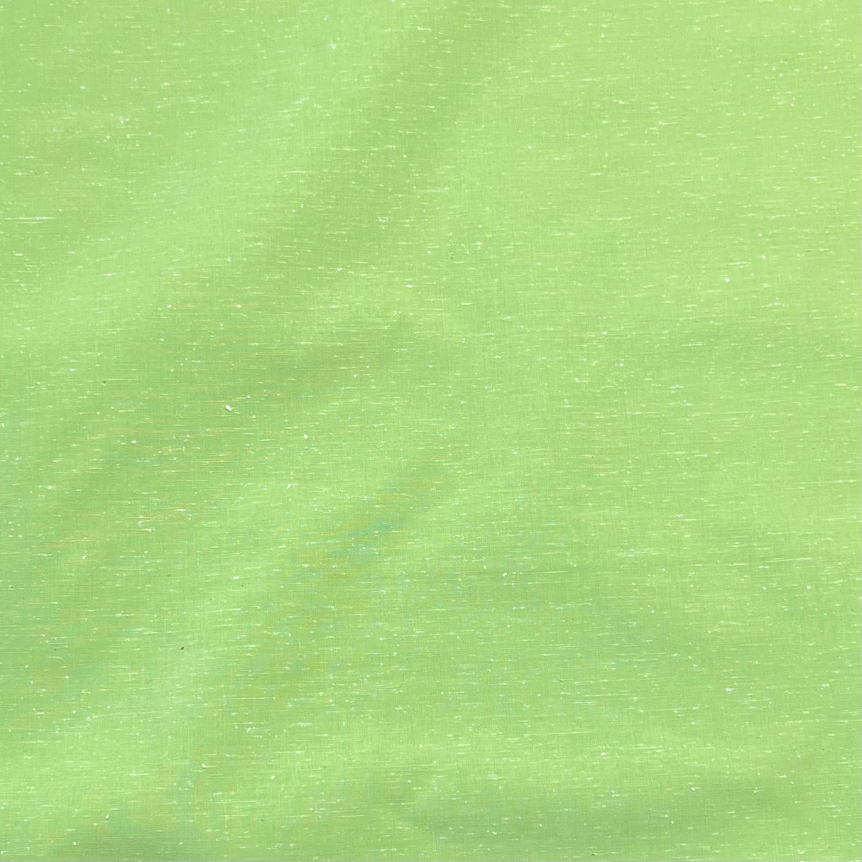 1970's Green/White Woven Cotton Blend Fabric - BTY (Y7)