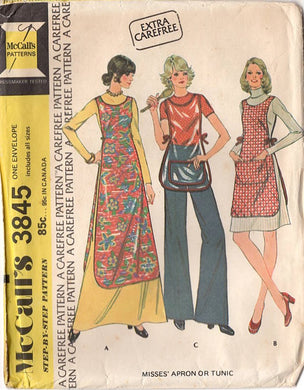 1970's McCall's Apron or Tunic 3 lengths - Bust 31.5-40