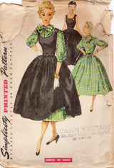 1950's Simplicity Pussy Bow Dress and Jumper Dress Pattern - Bust 31" - No. 4814