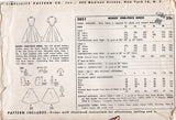 1950’s Simplicity Button Up Dress with Two Necklines Pattern - Bust 34” -  No. 3851