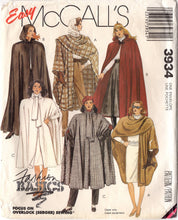 1970's McCall's Cape Pattern in Three Styles - Bust 30.5-42" - No. 3934