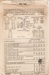 1940's Advance Teen-age Two Piece Suit Dress - Bust 29" - No. 3941