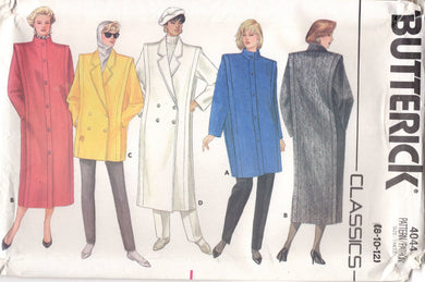 1980's Butterick Straight Double Breasted Coat Pattern - Bust 31.5-34