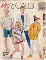 1980's McCall's Cardigan, Pullover Top and Pants or Shorts Pattern - Chest/Bust 44-46" - No. 4044