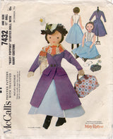 1960's McCall's Mary Poppins Stuffed Doll and Nanny Costume Pattern - 17" doll - No. 7432