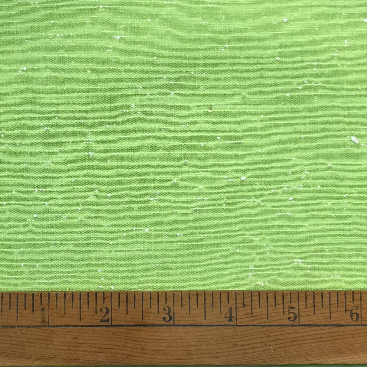 1970's Green/White Woven Cotton Blend Fabric - BTY