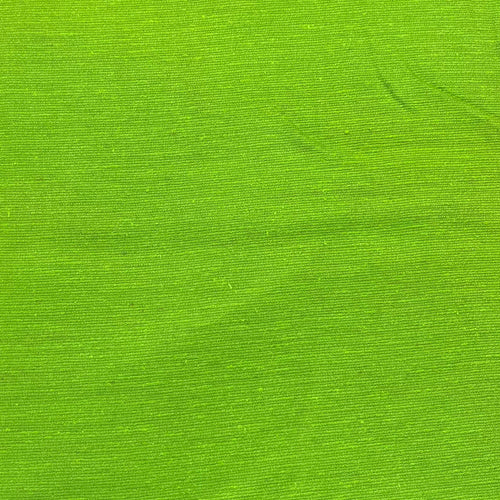 1970’s Bright Green Cotton Linen Blend Fabric - BTY