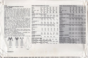 1980's Butterick Wedding Dress Pattern, Off Shoulder Neckline Bridal Gown and Bridesmaid Dress Pattern - Bust 34" - no. 4235