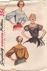 1950’s Simplicity Large Yoke Blouse Pattern - Bust 32" - No. 4463