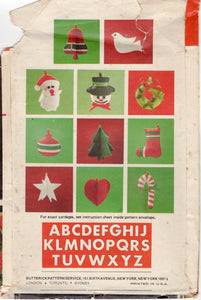 1970's Butterick Christmas Ornaments - UC/FF -  No. 5093