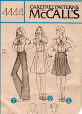 1970's McCall's Princess Line Button Up Blouse and Flared Skirt Pattern - Bust 34" - No. 4444